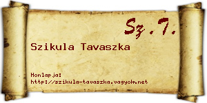 Szikula Tavaszka névjegykártya